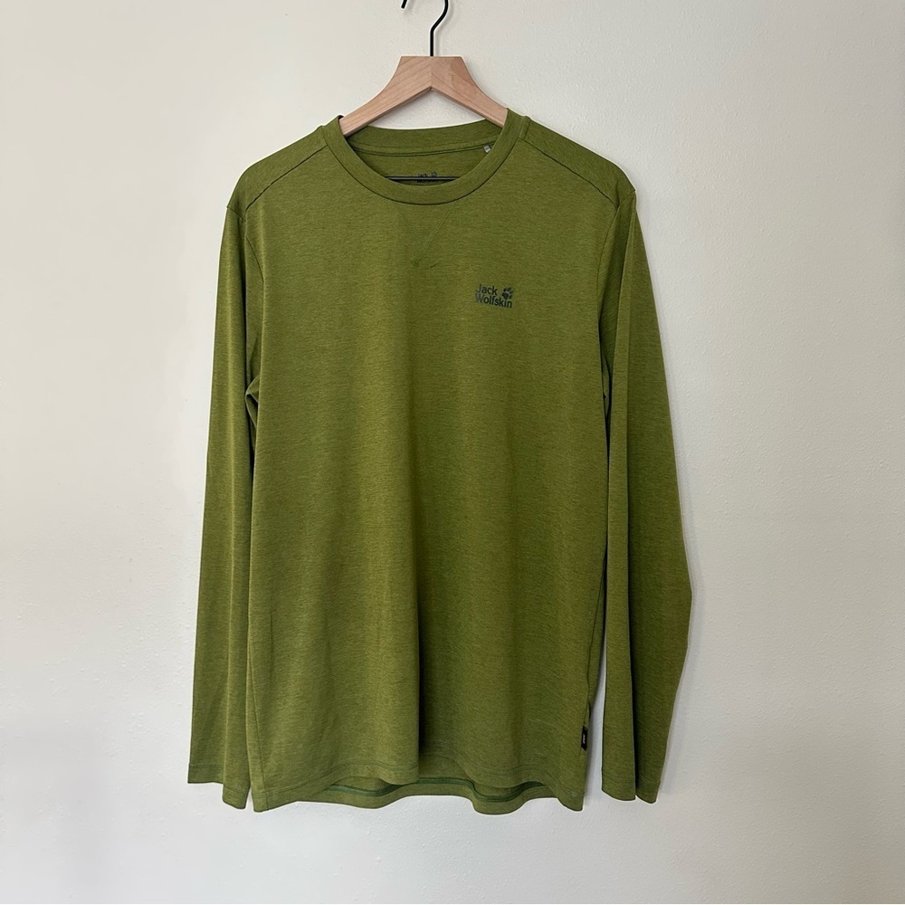 JACK WOLFSKIN Sky Thermal Green Long Sleeve Base Layer‎ Shirt